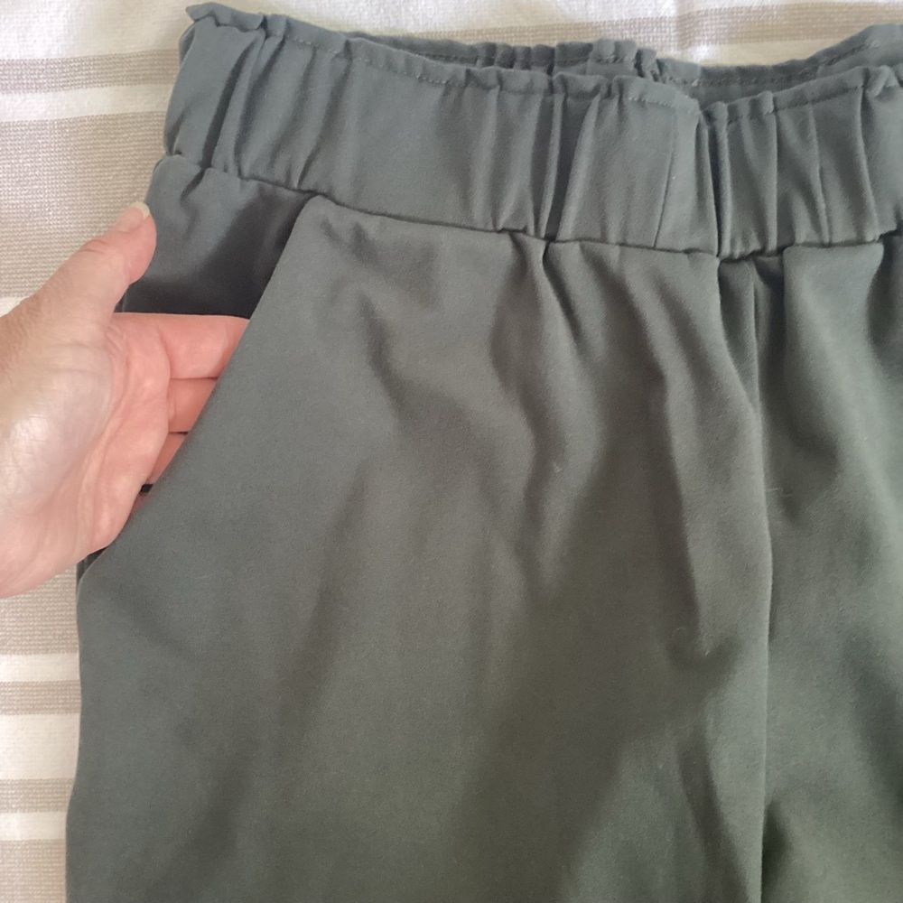 Joie Dark Green Elastic Waist Joggers - Picture 3 of 9
